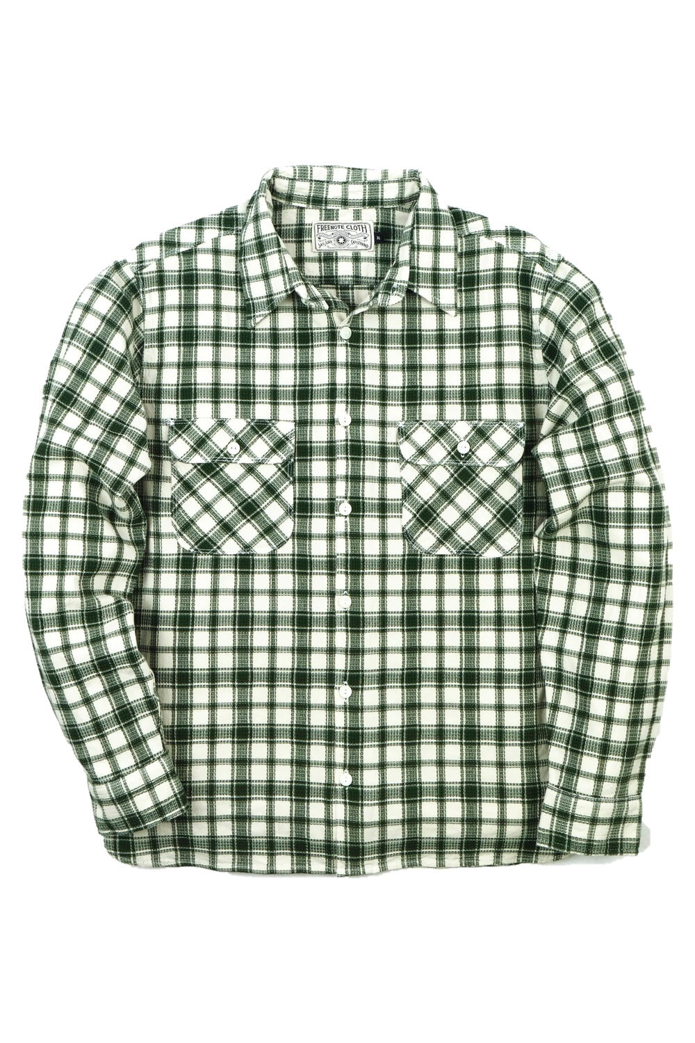 freenote benson ls cactus green plaid front