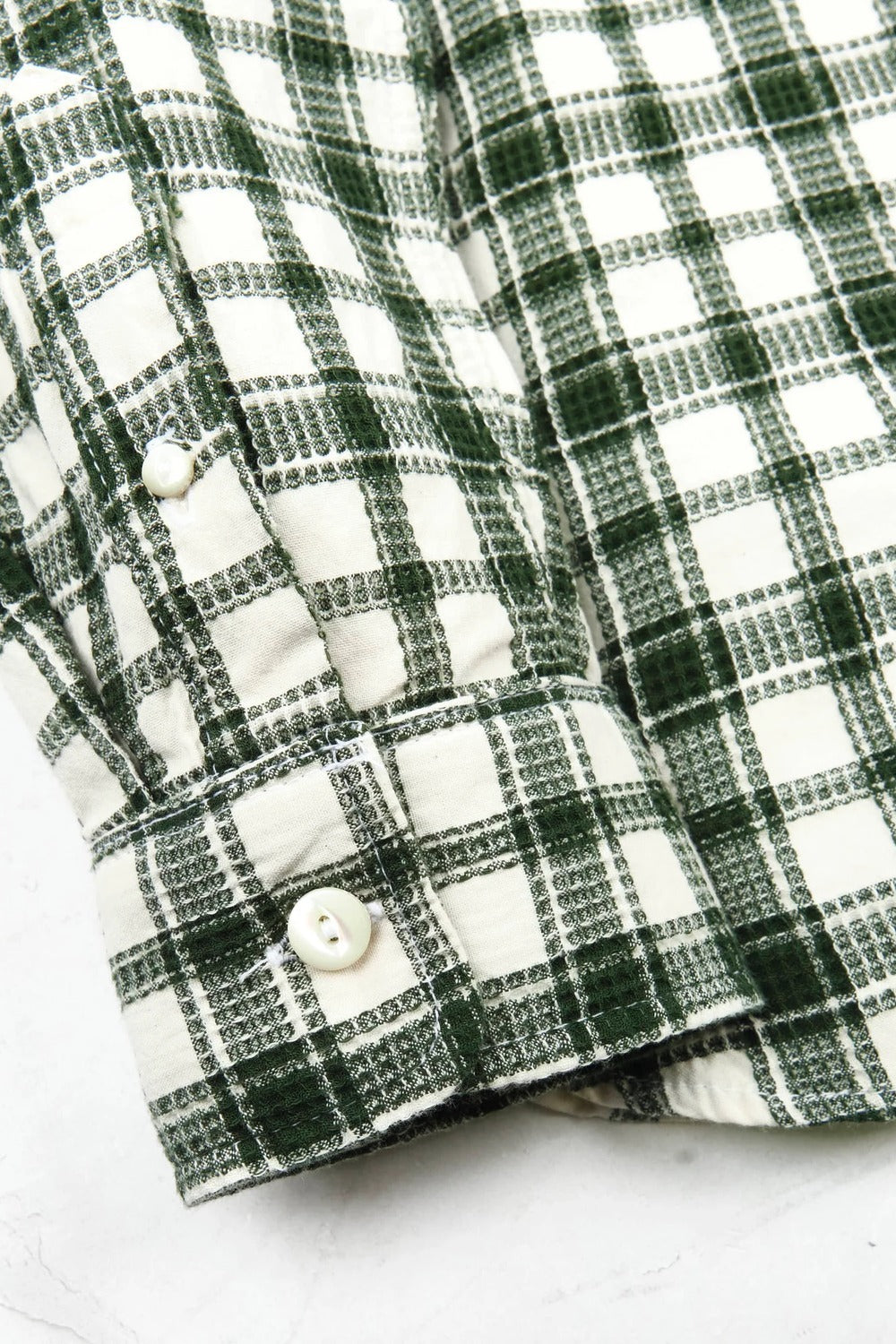 freenote benson ls cactus green plaid sleeve