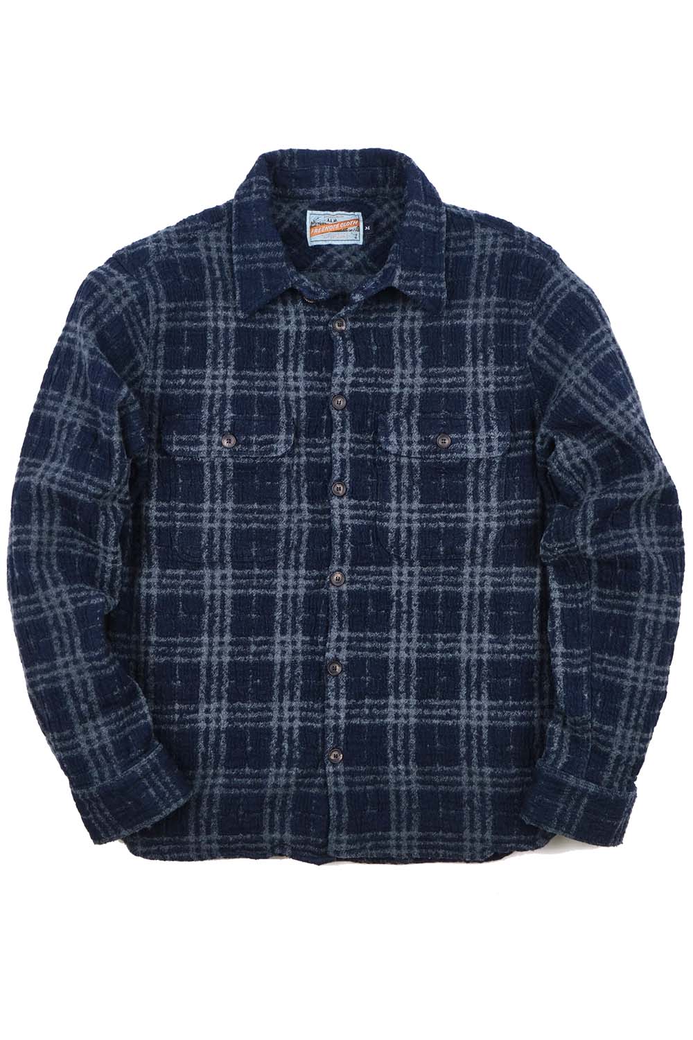 freenote benson plaid ls indigo plaid front