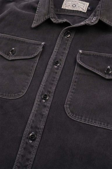 freenote cloth utility shirt charcoal detail