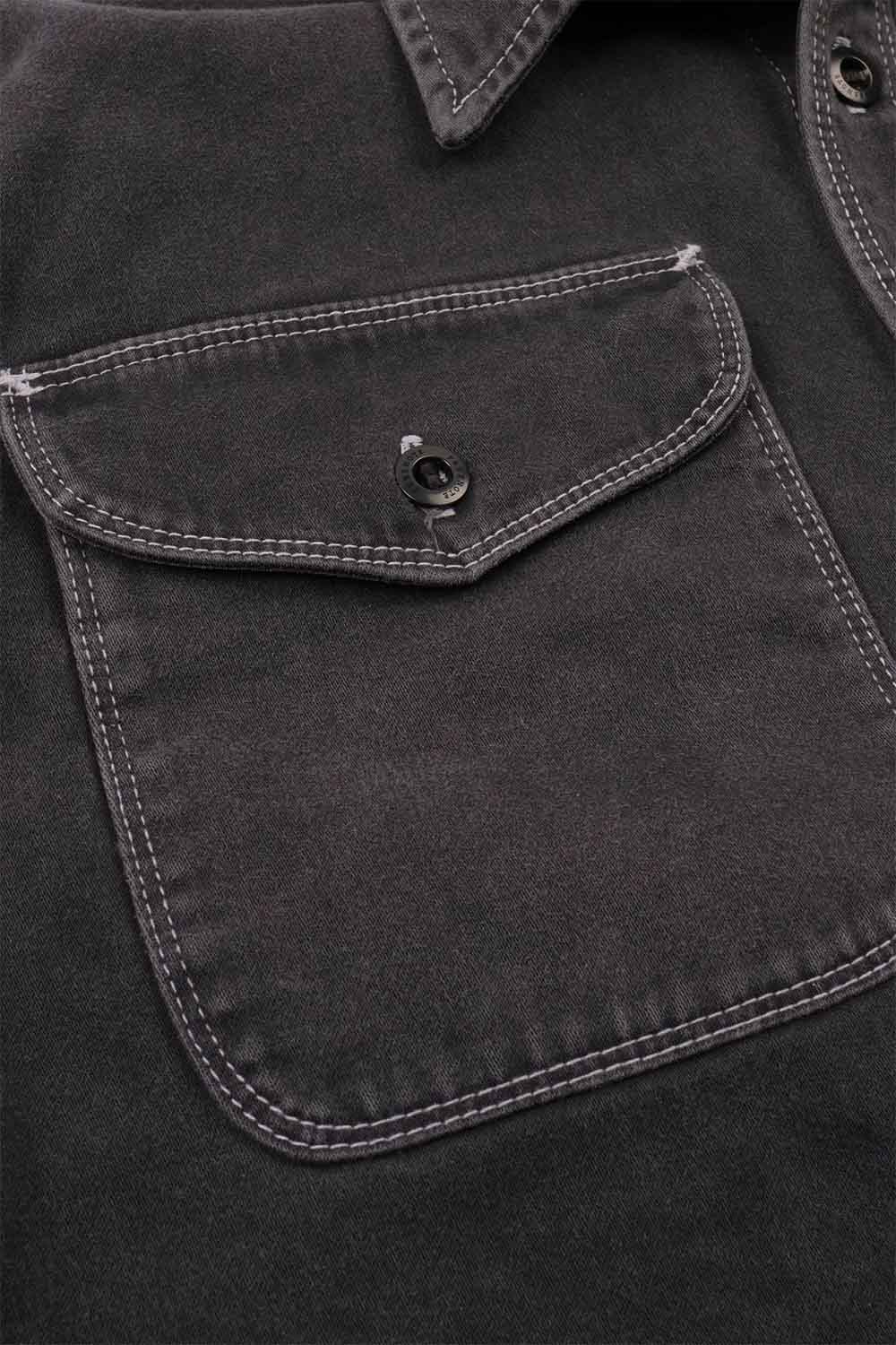 freenote cloth utility shirt charcoal pocket