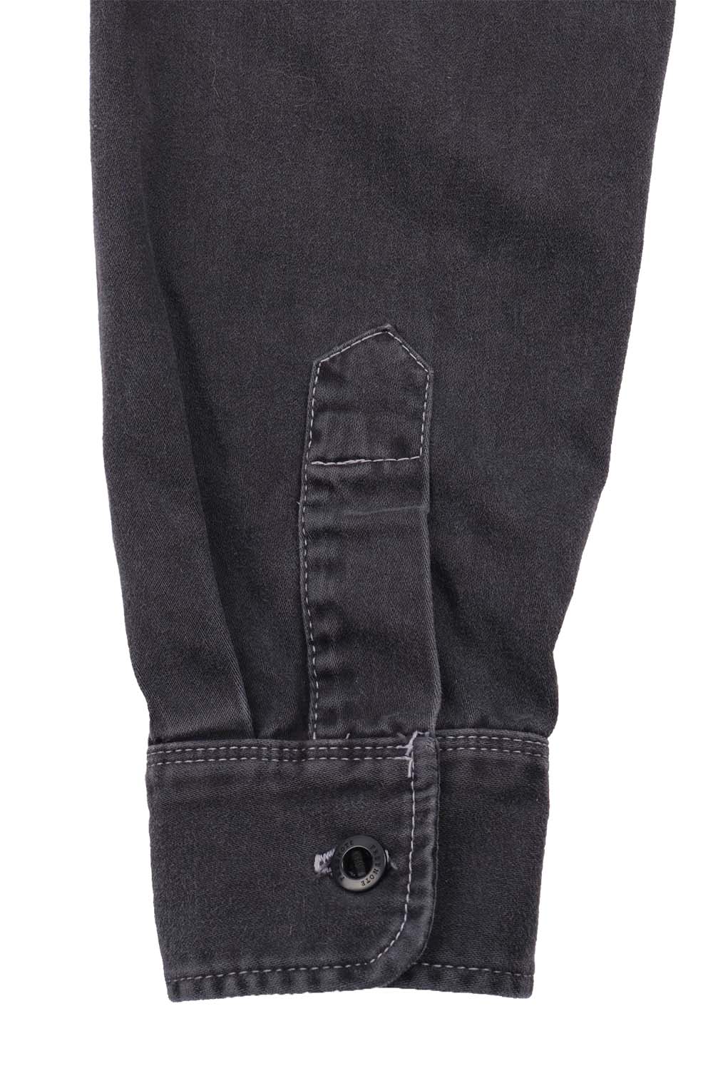 freenote cloth utility shirt charcoal sleeve