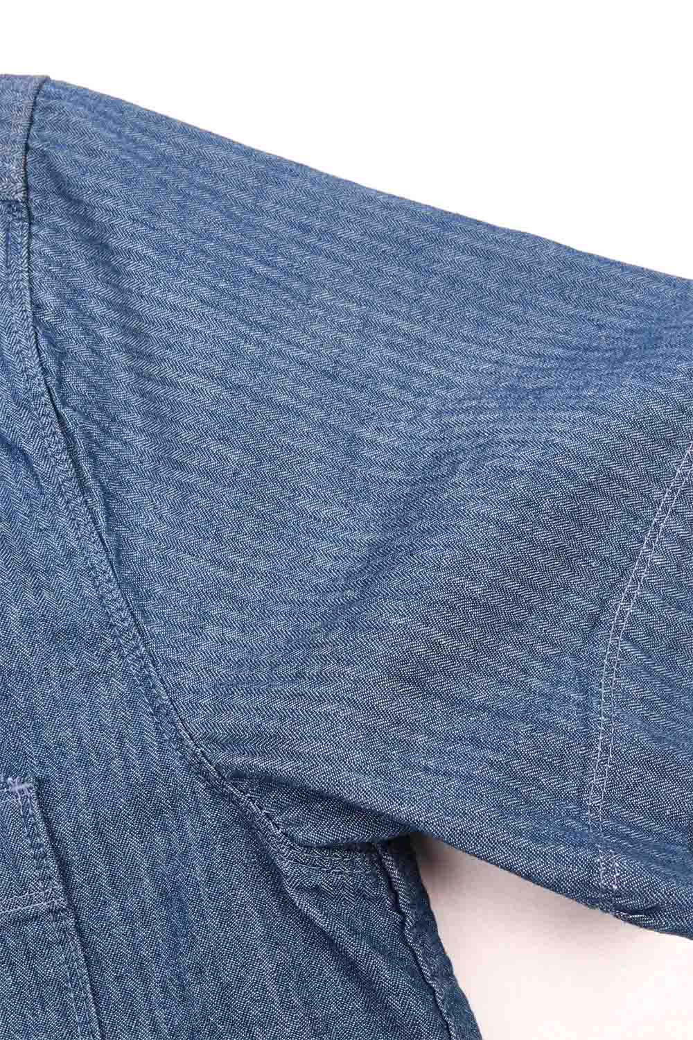 freenote dayton ss blue herringbone sleeve