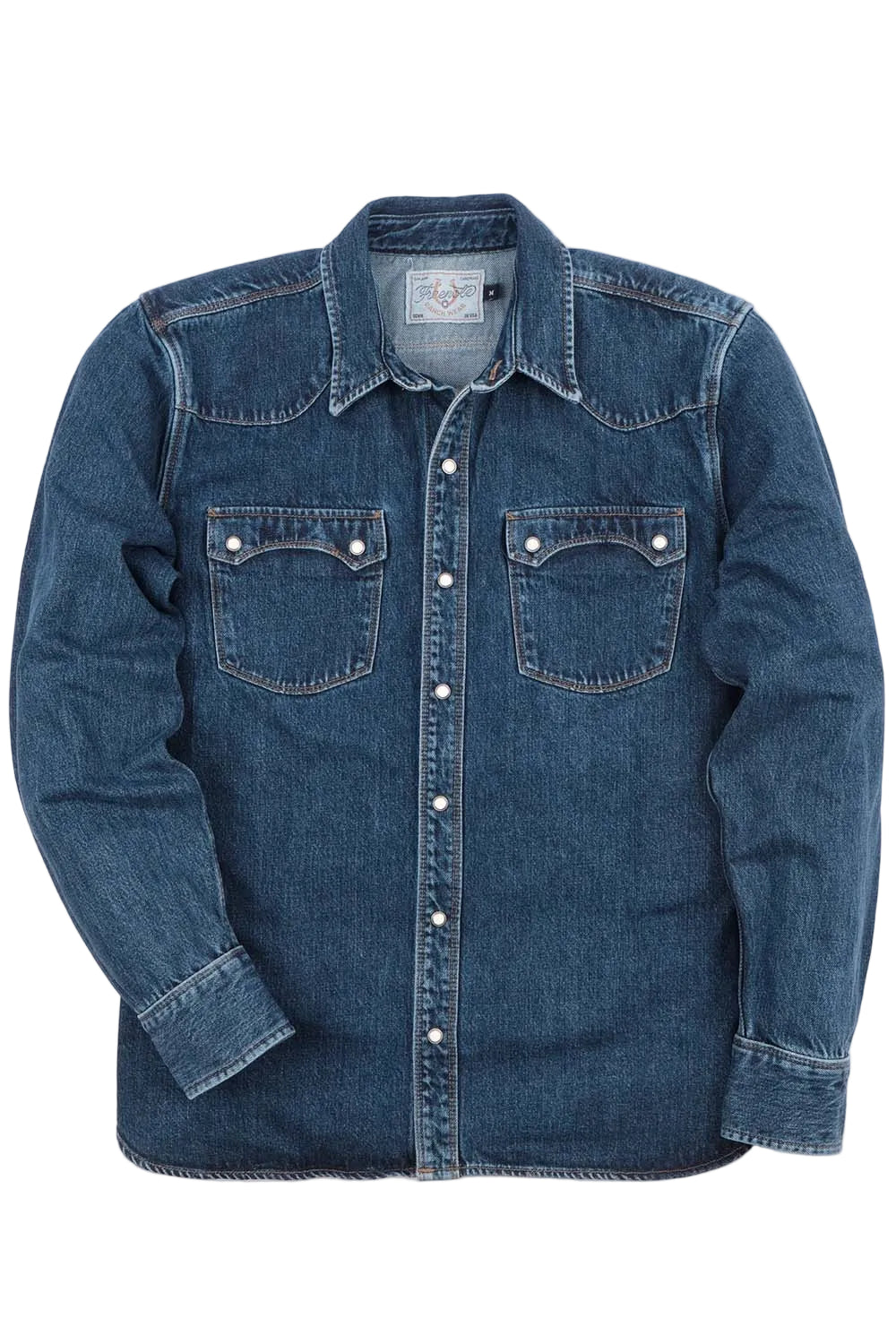 freenote modern western 11oz stonewash washed denim flatlay