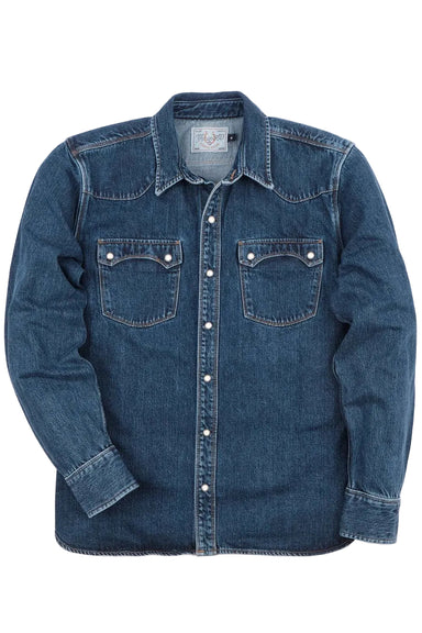 freenote modern western 11oz stonewash washed denim flatlay