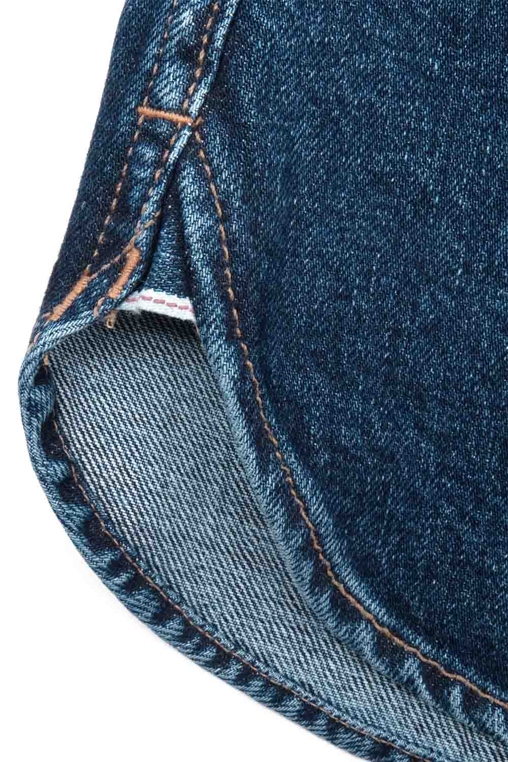 freenote modern western 11oz stonewash washed denim hem