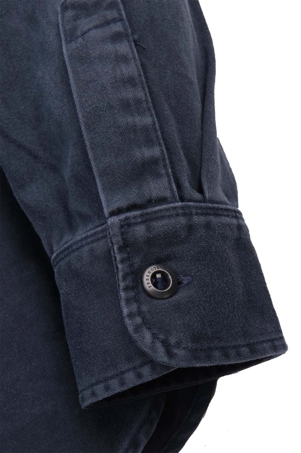 freenote utility shirt navy sleeve