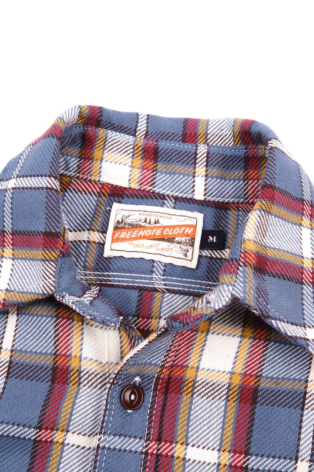 freenote wells ls river blue plaid collar