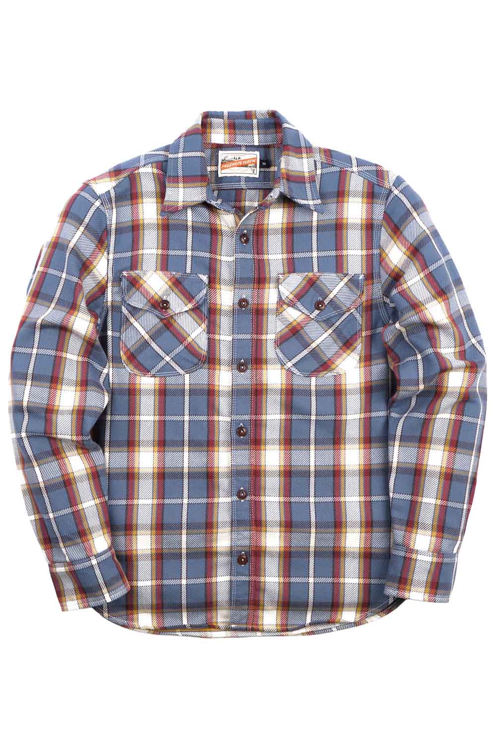 freenote wells ls river blue plaid front