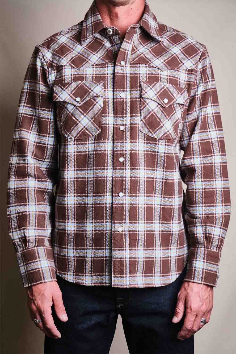 freenote western scout brown plaid model