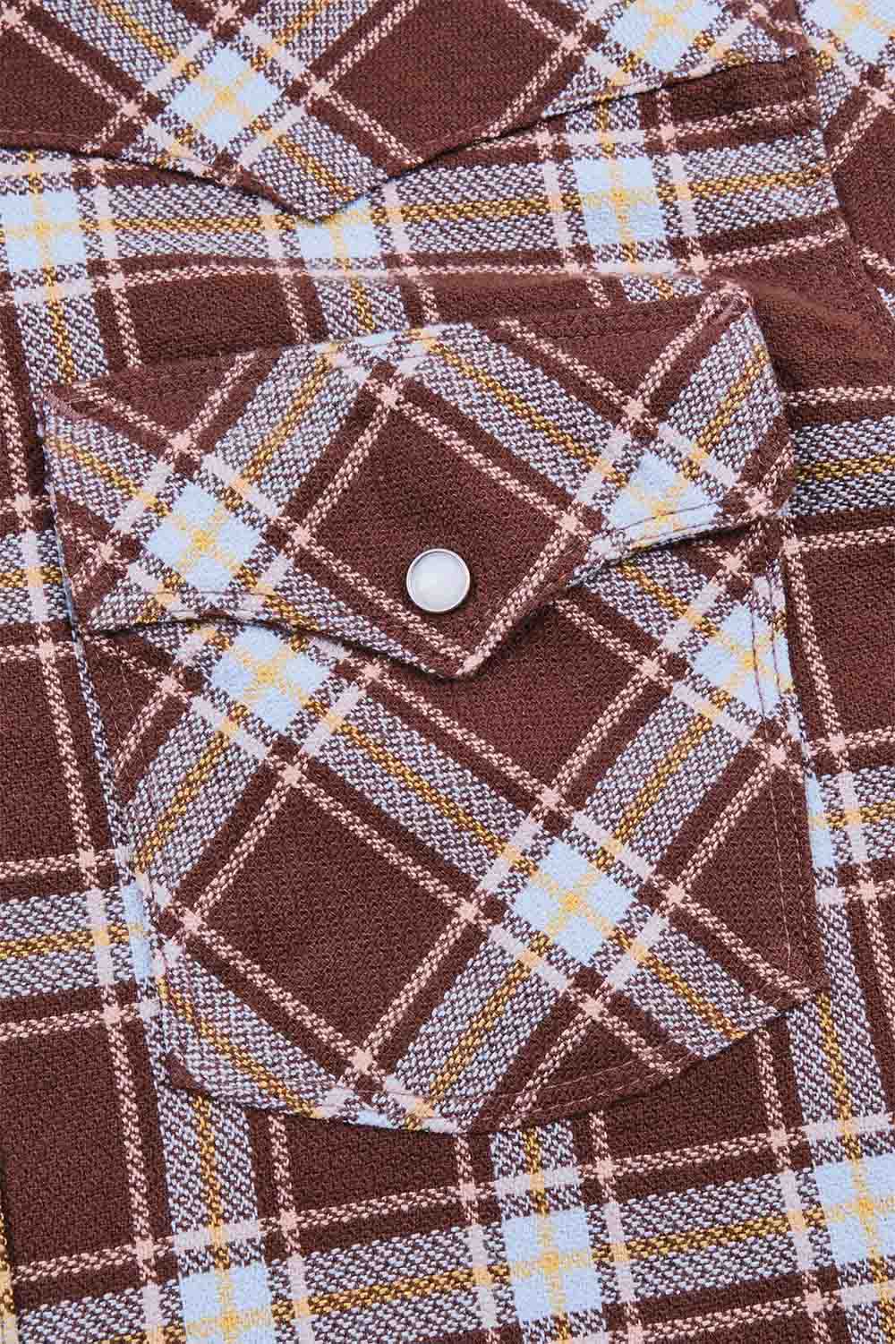 freenote western scout brown plaid pocket