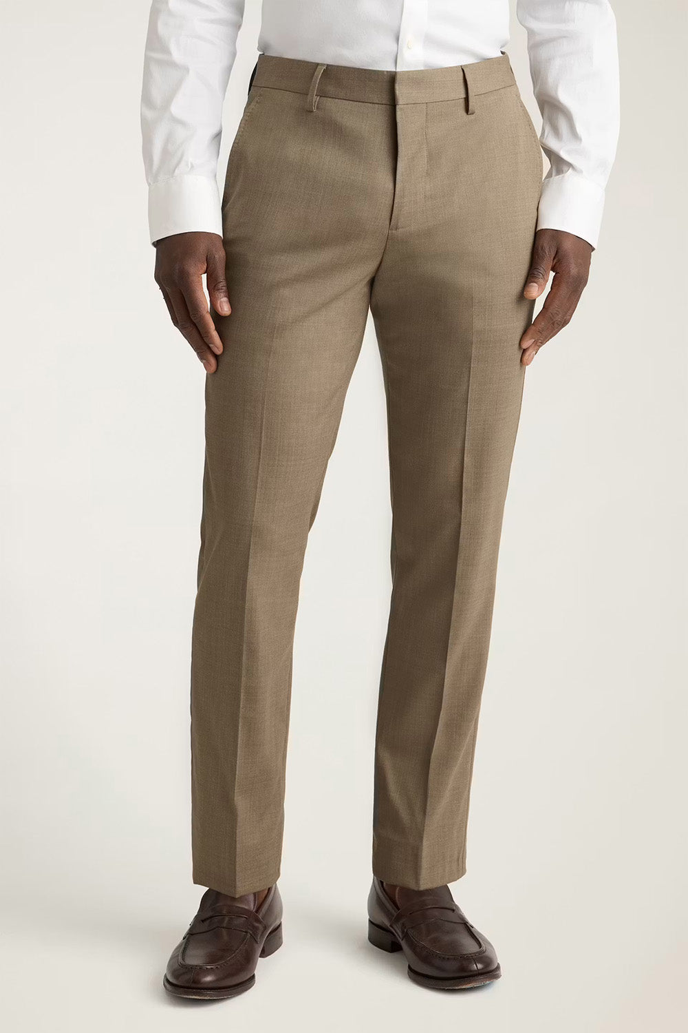 Bonobos - Jetsetter Slim Wool Pant - Tan - Front