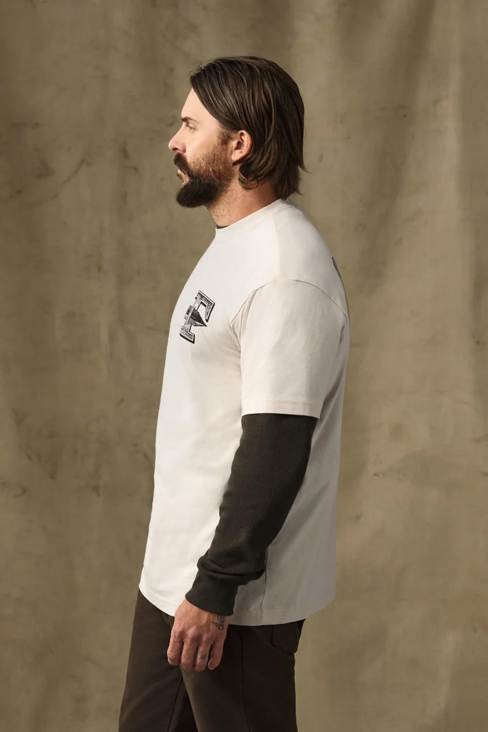 Filson Axe Graphic T-Shirt in Natural — Side view