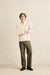Rhythm Vintage Jersey Henley in Natural — Lifestyle view