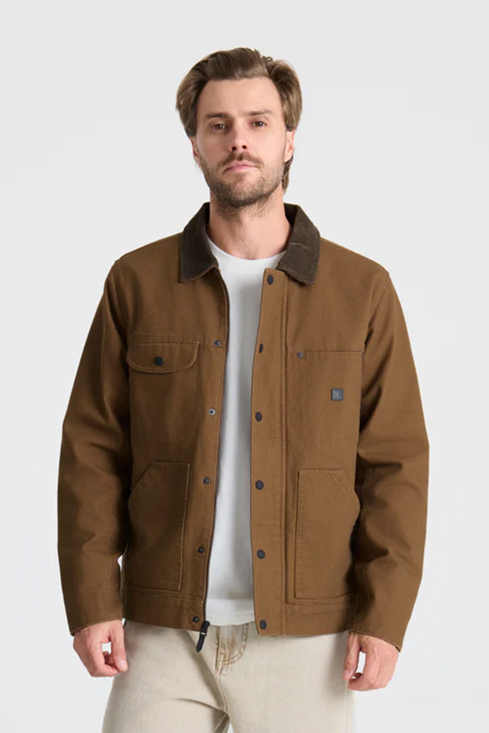 Roark - Open Roads Waxed Canvas Jacket - Otter - Front