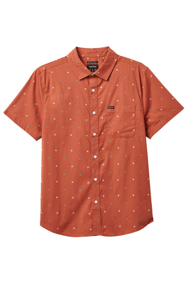 Brixton - Charter Print SS - Terracotta Pyramid - Flatlay