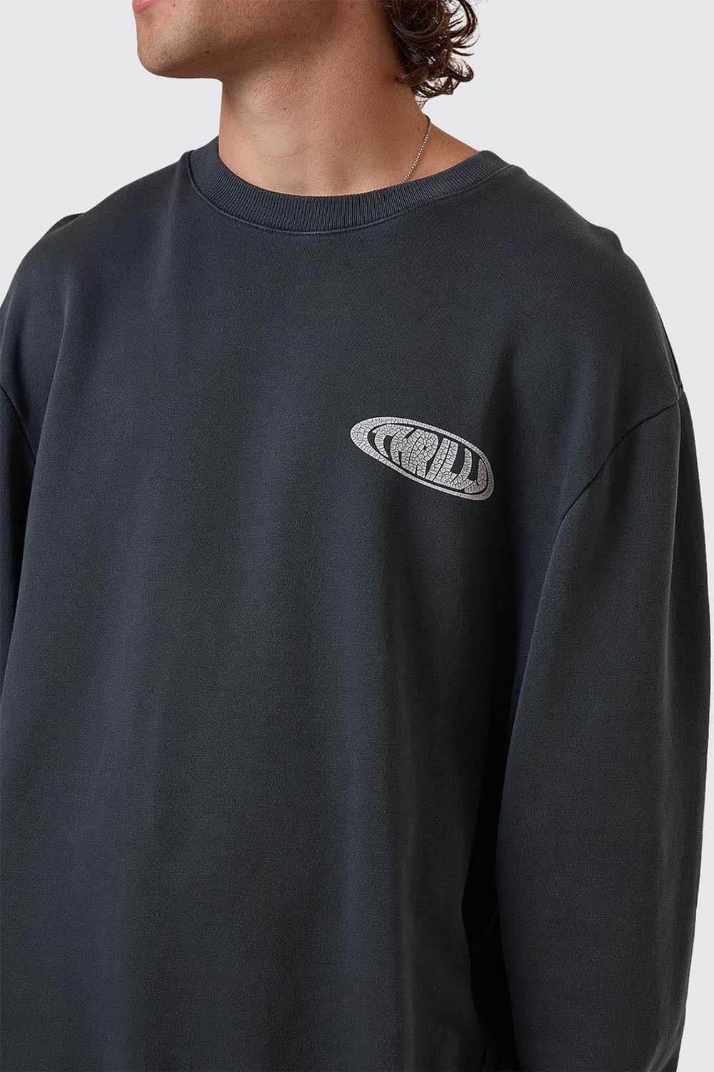 Thrills SHADOWLESS OVERSIZE CREW Ebony Detail