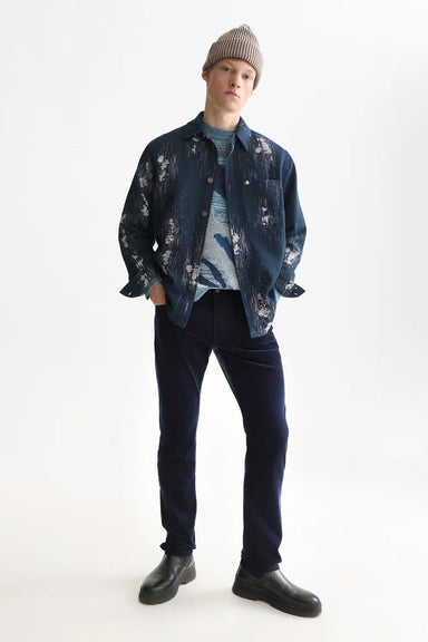 Scotch and Soda Ralston Corduroy in Sky Captain — Full Body view