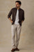 Faherty Coastline Knit Shirt in Brown Road Twill — Lifestyle view