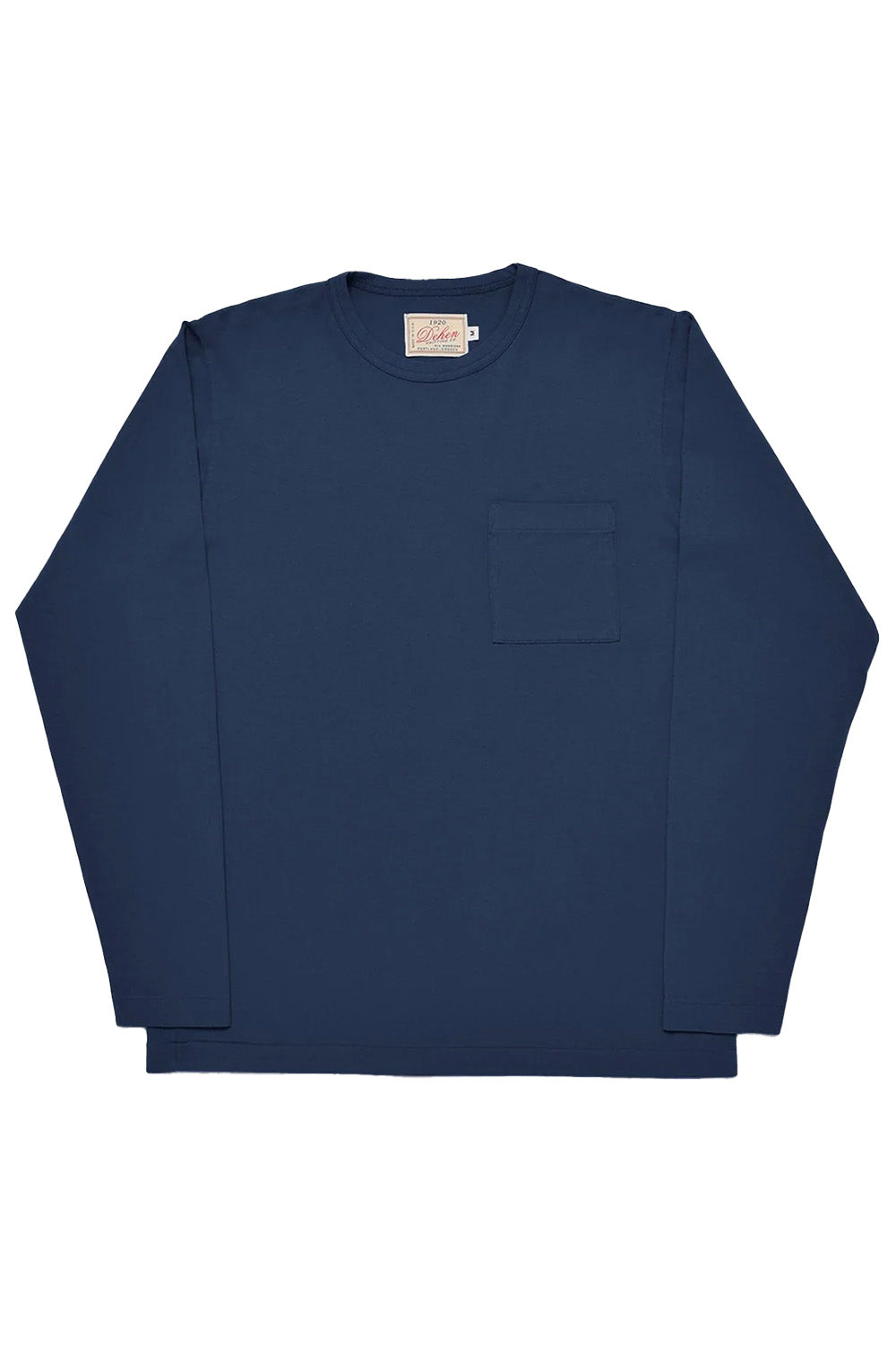 Dehen - Heavy Duty LS Pocket Tee - Navy - Flatlay