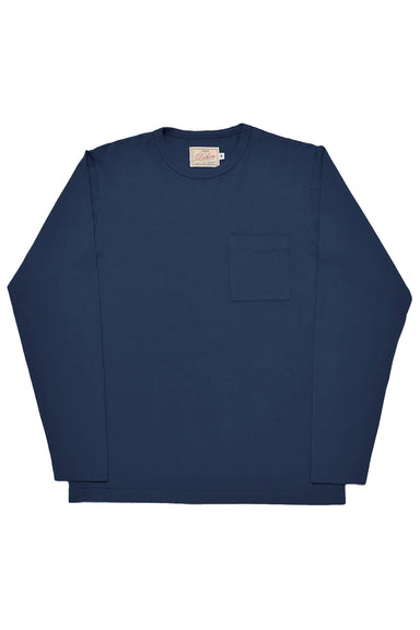 Dehen - Heavy Duty LS Pocket Tee - Navy - Flatlay