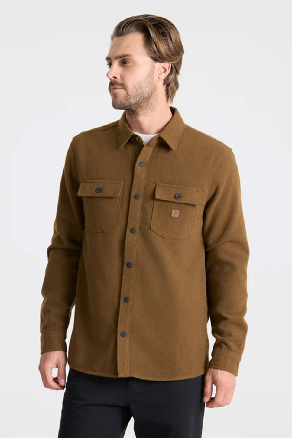 Roark - Nordsman Flannel LS - Otter - Profile