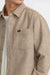 RVCA Dayshift Solid Flannel in Wheat — Detail-1 view