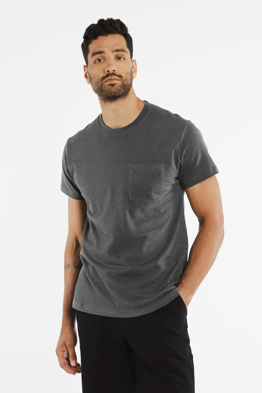 Bridge & Burn - Organic Hemp Pkt Tee - Slate Grey