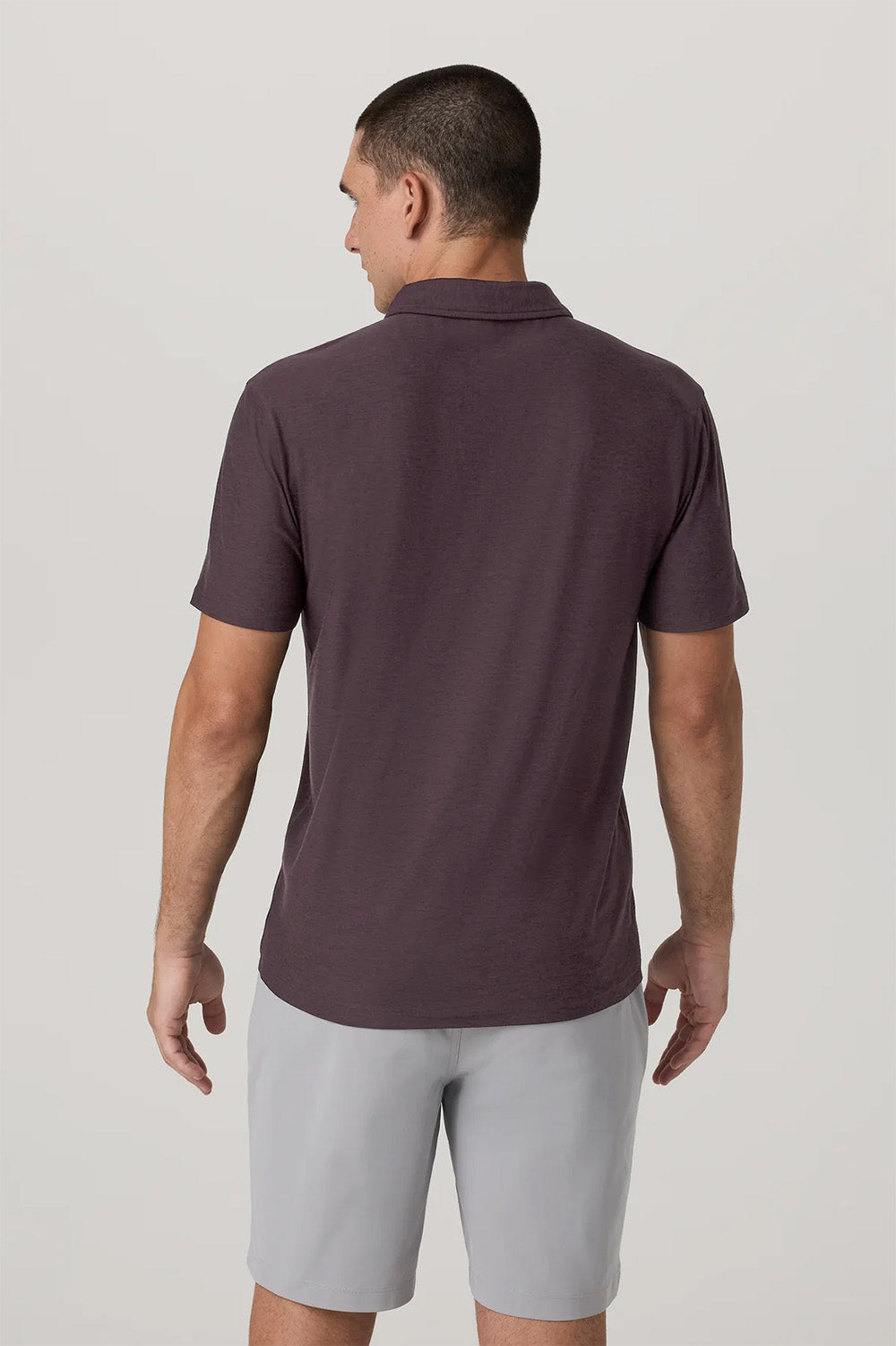 Vuori STRATO TECH POLO Raisin Heather Back