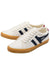 gola varsity plimsolls off white navy deep red gum 