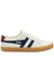 gola varsity plimsolls off white navy deep red gum side