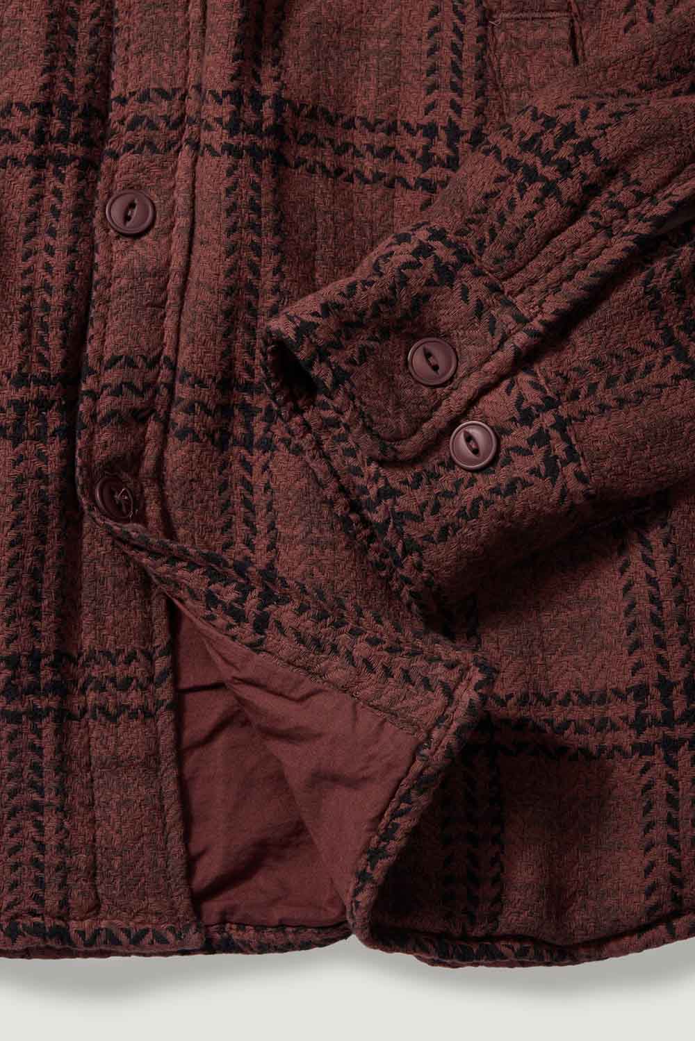 Grayers - Brawny Loopweave Shirt Jacket - Maroon - Detail Hem