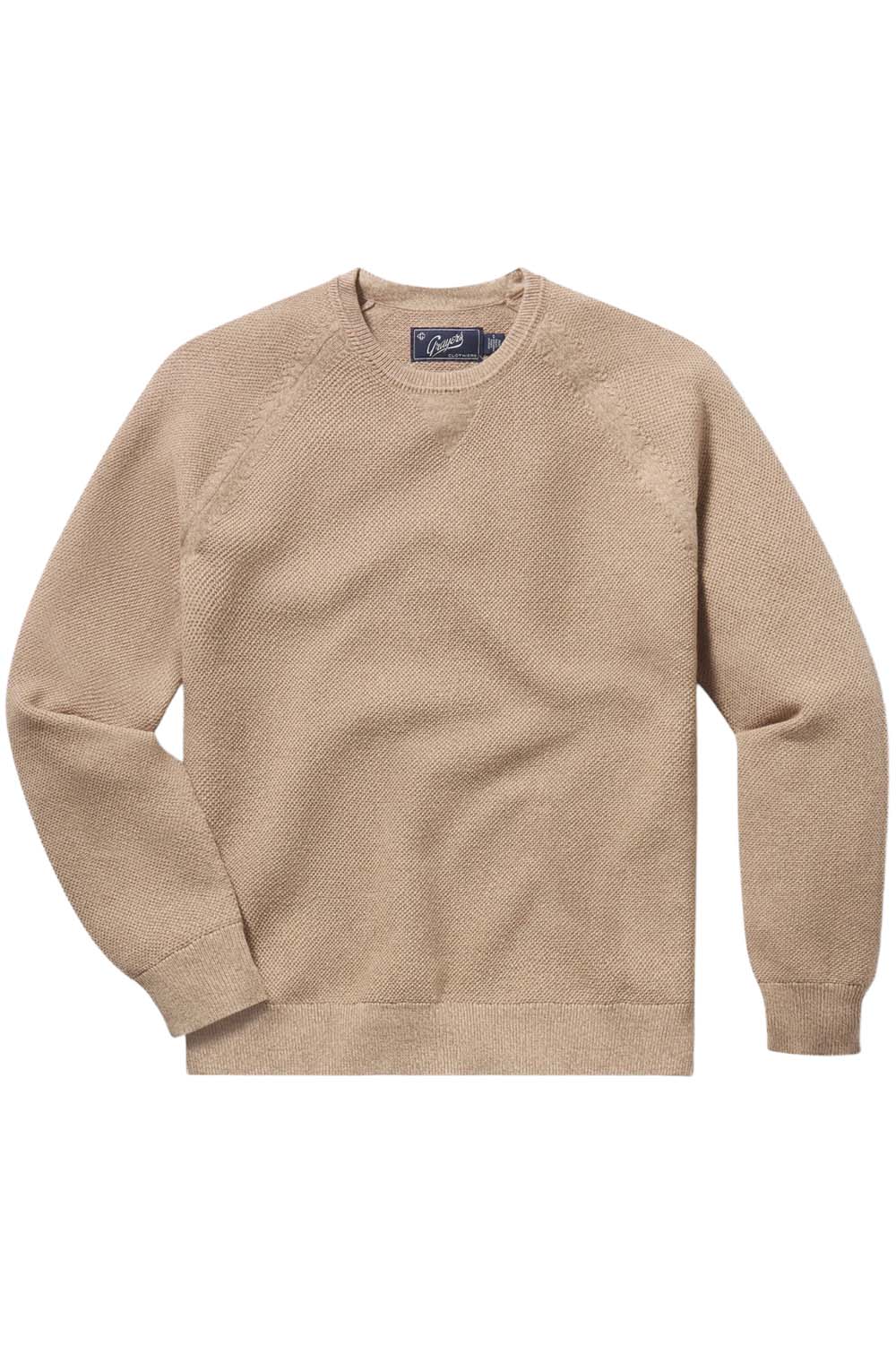 Grayers - Ernest Cashmere Crew - Oatmeal - Flatlay Front