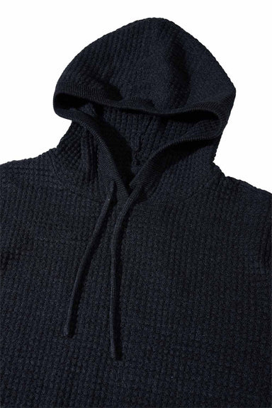Grayers - Popcorn Stitch Sweater Hoodie - Charcoal - Detail Hood