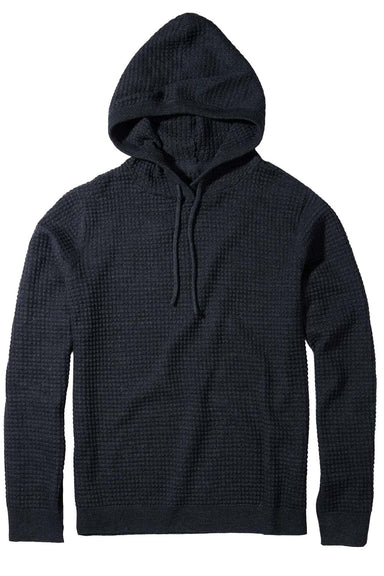 Grayers - Popcorn Stitch Sweater Hoodie - Charcoal - Flatlay Front