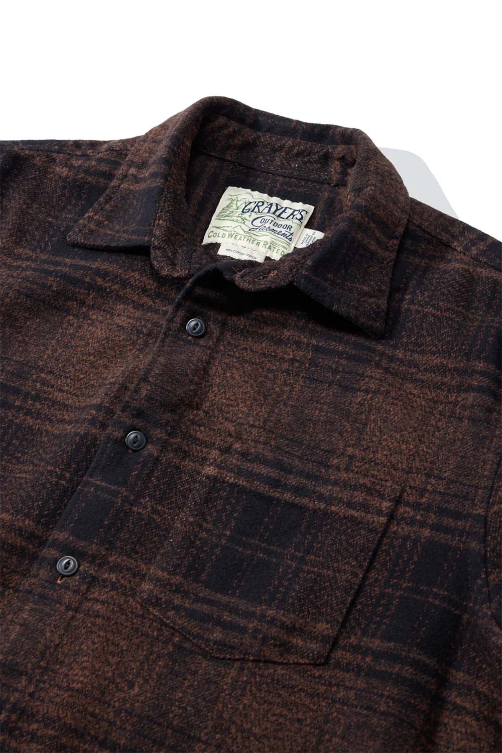 grayers beaver creek heritage flannel coffee detail