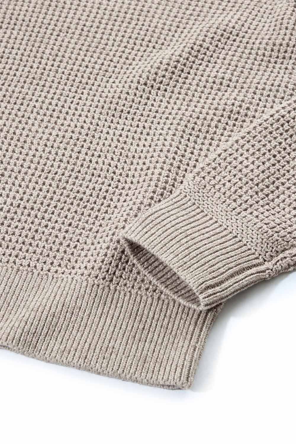 grayers guernsey waffle crew oatmeal hem