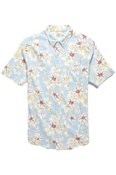 Faherty - SS Breeze Shirt - Blue Sky Floral - Front