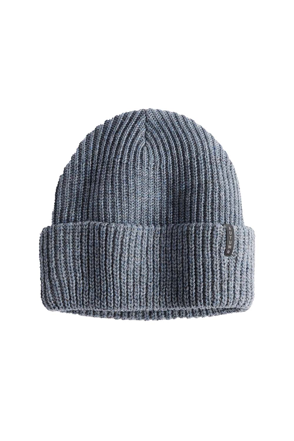 Autumn - Wool Ribbed Knit - Blue