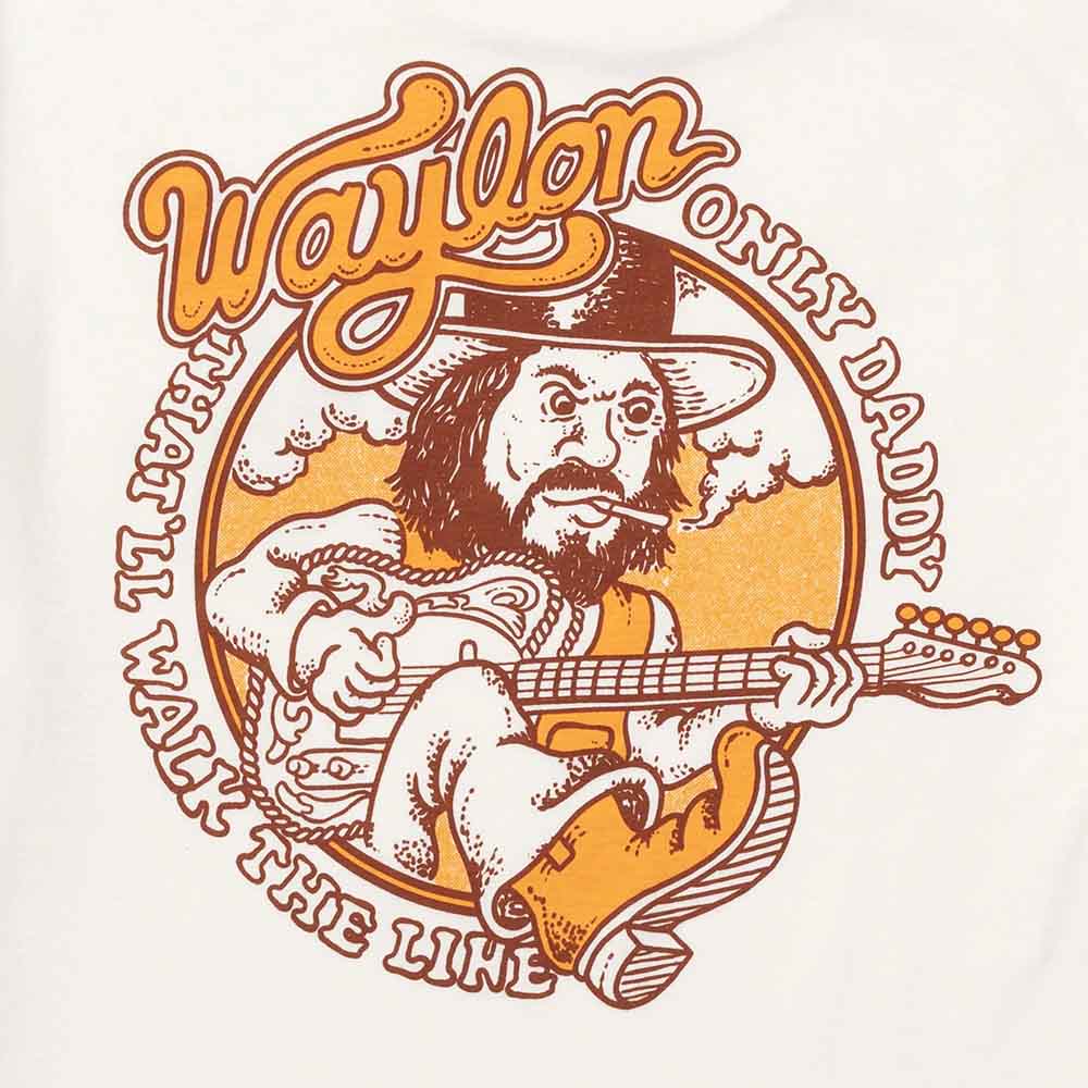 Seager - Waylon Jennings Walk'in Dad - Vintage White - Detail