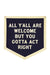 Oxford Pennant All Y'all Are Welcome Camp Flag in Navy — Front view