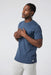 Vuori - Ponto Performance Tee - Azure Heather - Model Front Detail