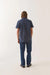 Brixton Charter Print Short Sleeve in Washed Navy Micro Floral — Back view
