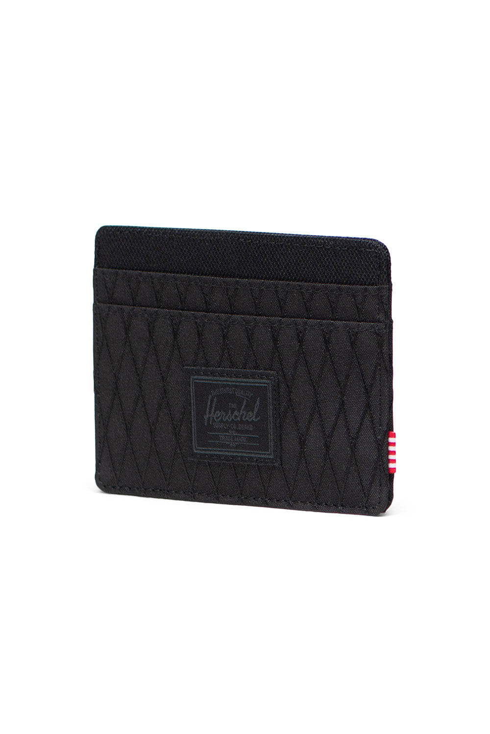 Herschel Supply Co. - Charlie Cardholder - Black Diamond/Black - Angle