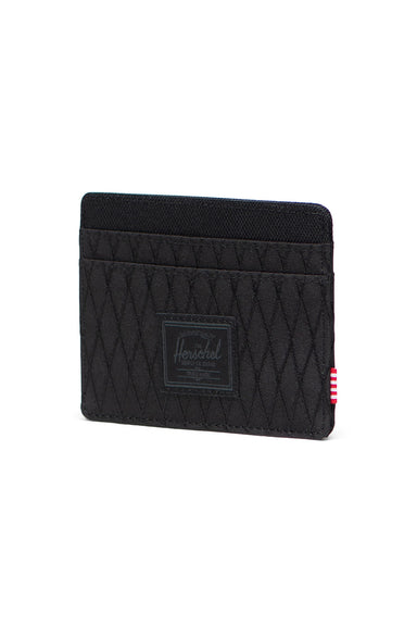 Herschel Supply Co. - Charlie Cardholder - Black Diamond/Black - Angle