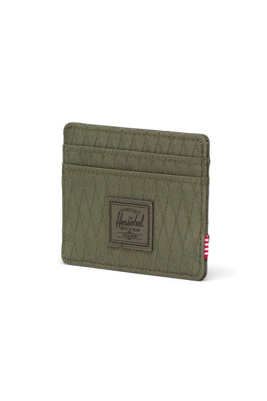 Herschel Supply Co. - Charlie Cardholder - Ivy Green Diamond - Angle