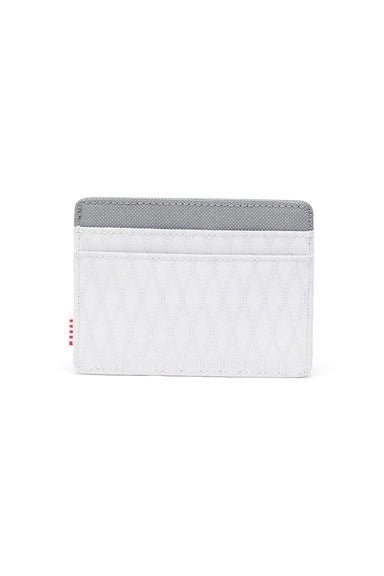 herschel charlie cardholder vapor diamond charcoal grey back