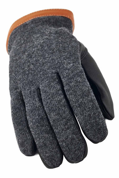 Hestra - Deerskin Wool Tricot - Charcoal/Black - Top View