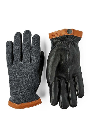 Hestra- Deerskin Wool Tricot - Charcoal/Black