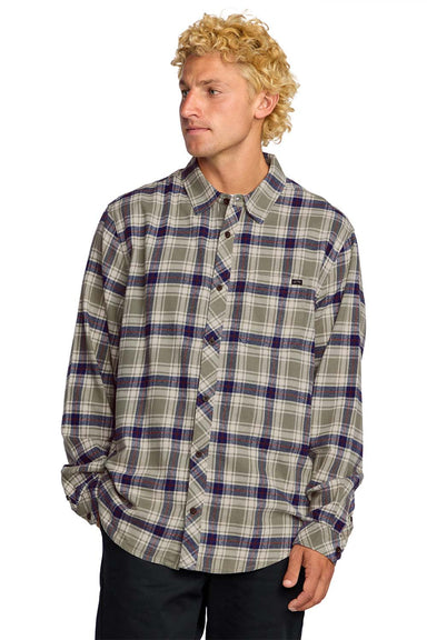 Billabong COASTLINE LS FLANNEL Olive Front